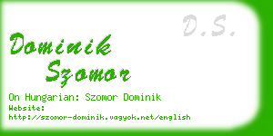 dominik szomor business card